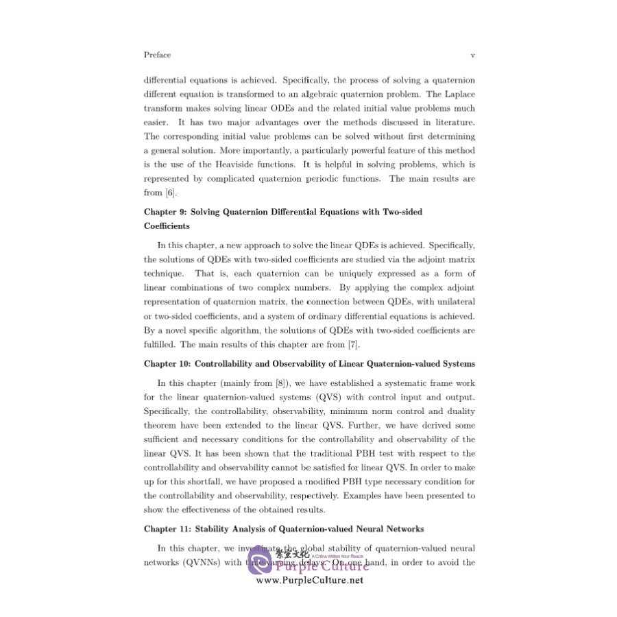 Sample pages of Theory and Applications of Quaternion-valued Differential Equations (ISBN:9787030690562)