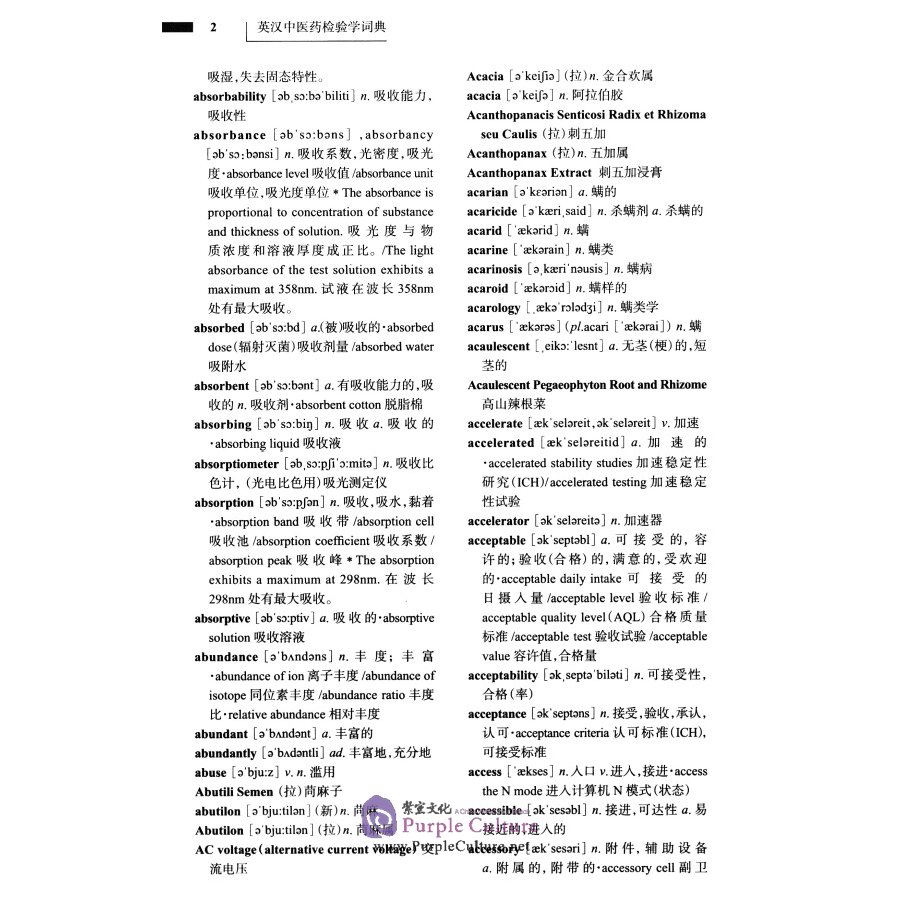 Sample pages of English-Chinese Dictionary of Chinese Medicine Testing (ISBN:9787117247399)