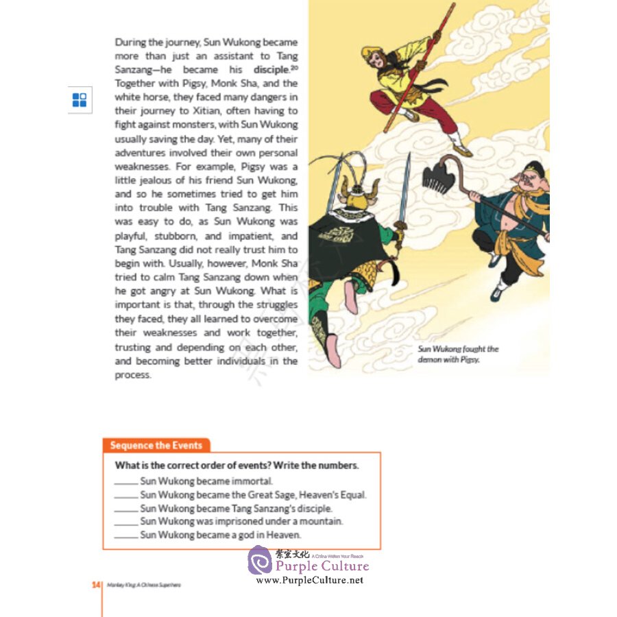 Sample pages of China Readers B2/FCE Vol 2 Monkey King a Chinese Superhero (ISBN:9787107341380)