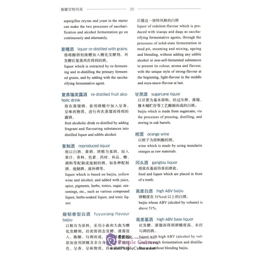 Sample pages of A Chinese-English Dictionary of Chinese Baijiu Culture (ISBN:9787100200509)