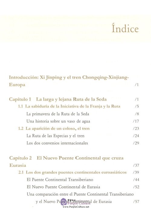 Table of contents: La Nueva Ruta De La Seda: Apuntes De Viaje a Bordo Del Tren China-Europa (ISBN:9787119118642)