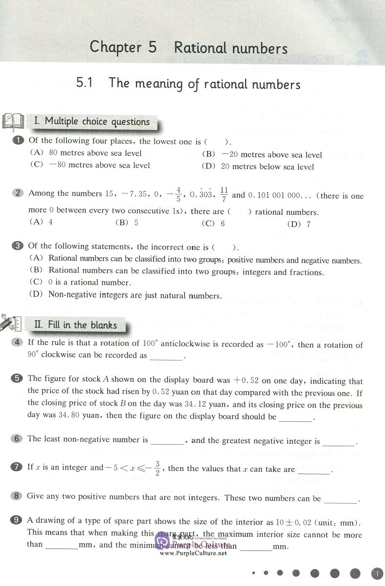 Table of contents: Shanghai Maths One Lesson One Exercise (2nd Edition): Grade 6 (Second Semester) (ISBN:9787576006186)