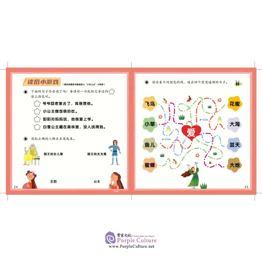 Sample pages of Xiaoyang Shangshan: Graded Chinese Reader for Kids Level 3 (10 vols) (ISBN:9787115561473)