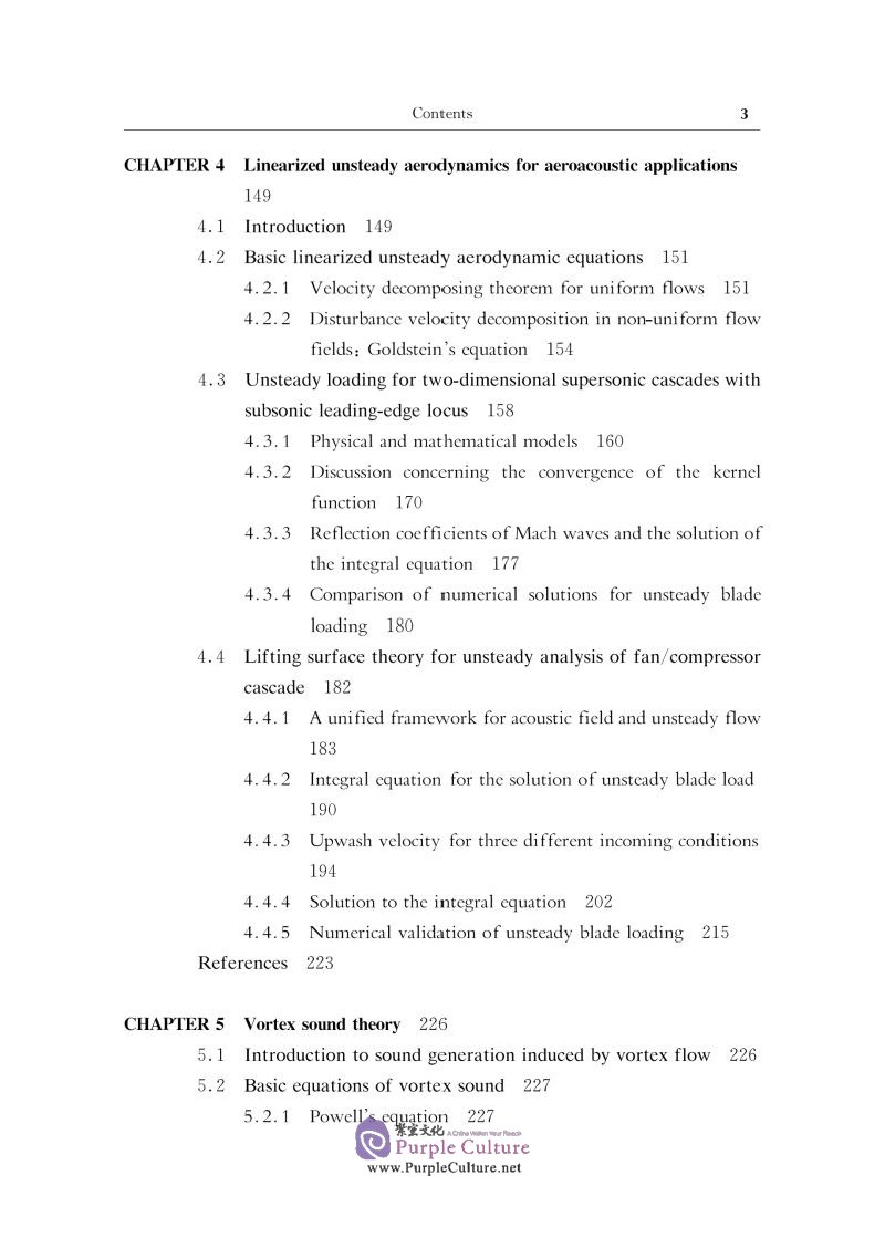 Table of contents: Fundamentals of Aeroacoustics with Applications to Aeropropulsion Systems (ISBN:9787313241412)