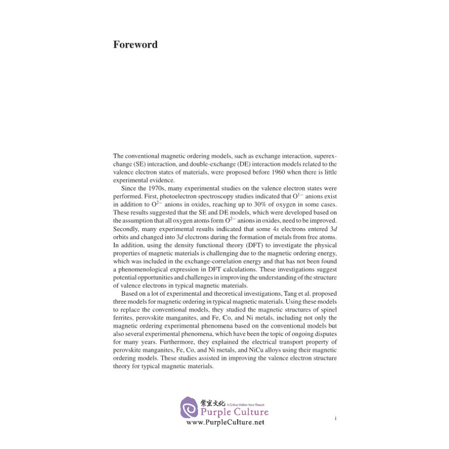 Sample pages of New Itinerant Electron Models of Magnetic Materials (ISBN:9787030687197)