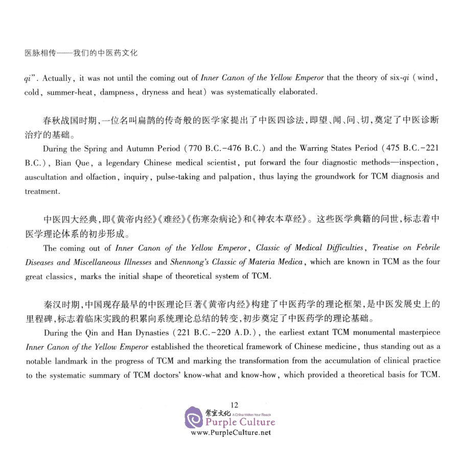 Sample pages of Descending from One Single Line - Our TCM Culture (ISBN:9787546152035)