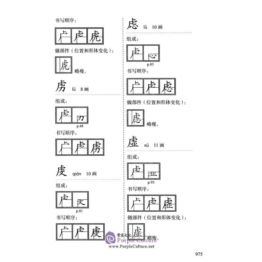 Sample pages of Reference Series for Foreign Learners - Learn to Write Chinese Characters: A Study Guide (ISBN:9787561957639)