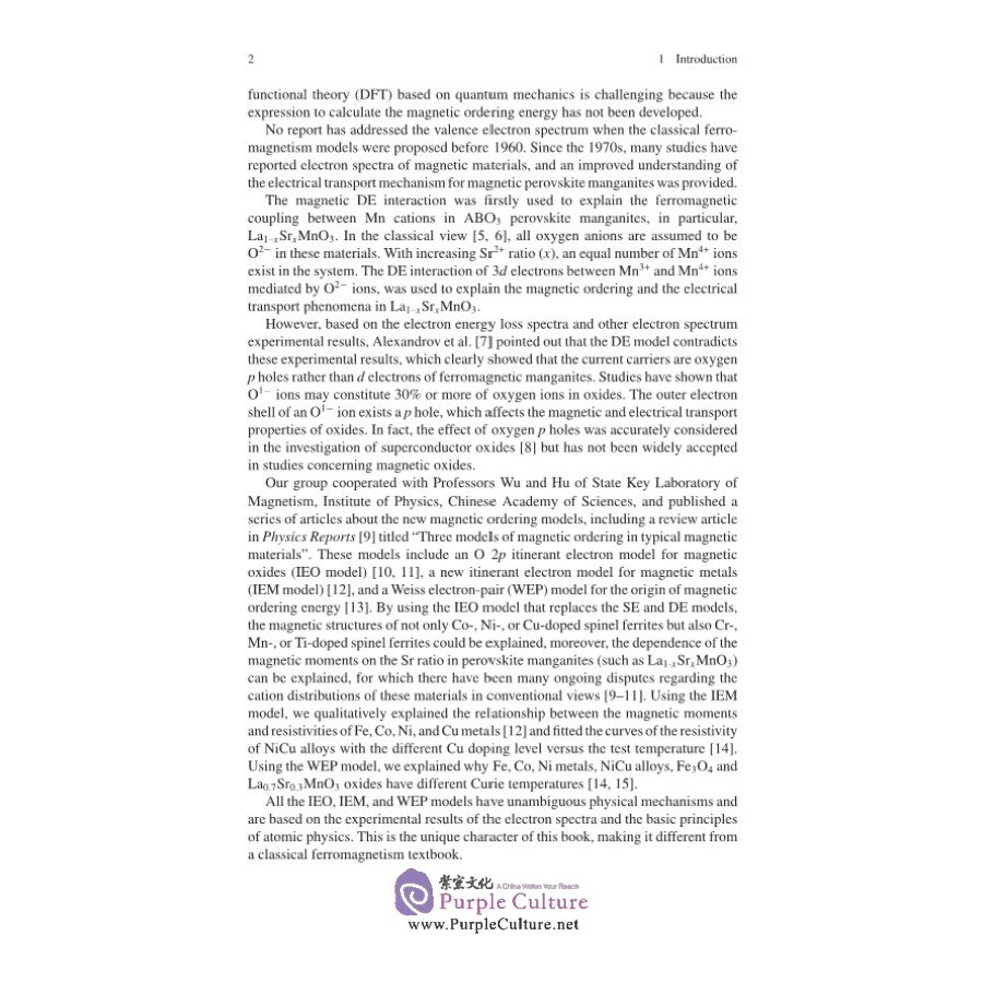 Sample pages of New Itinerant Electron Models of Magnetic Materials (ISBN:9787030687197)