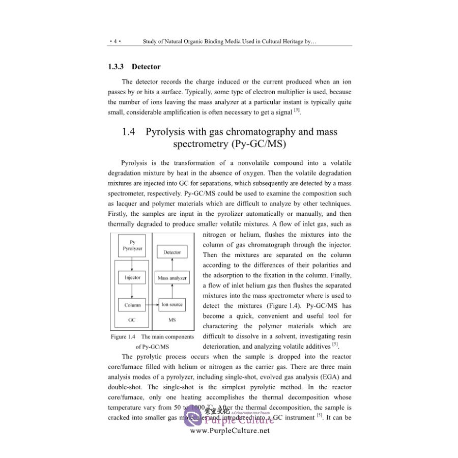 Sample pages of Study of Natural Organic Binding Media Used in Cultural Heritage by Gas Chromatography / Mass Spectrometry (ISBN:9787030671554)