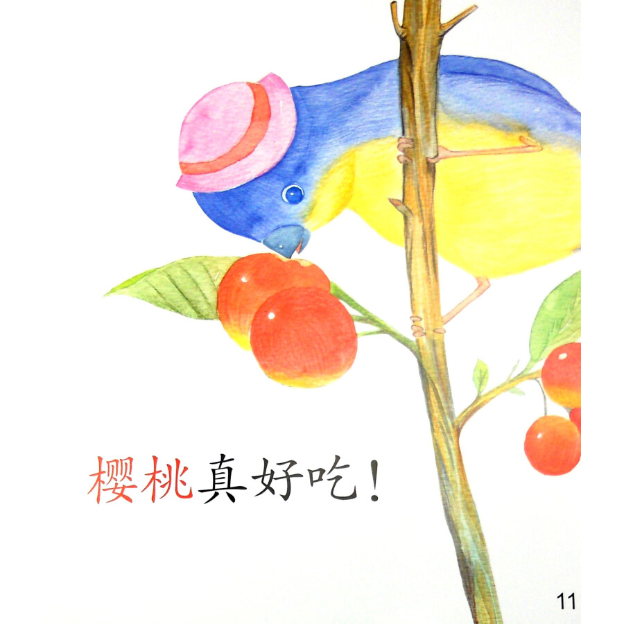 Sample pages of Cool Panda Chinese Big Book for Kids: Level 1 - Fruits: The Greedy Little Bird (ISBN:9787040441239)