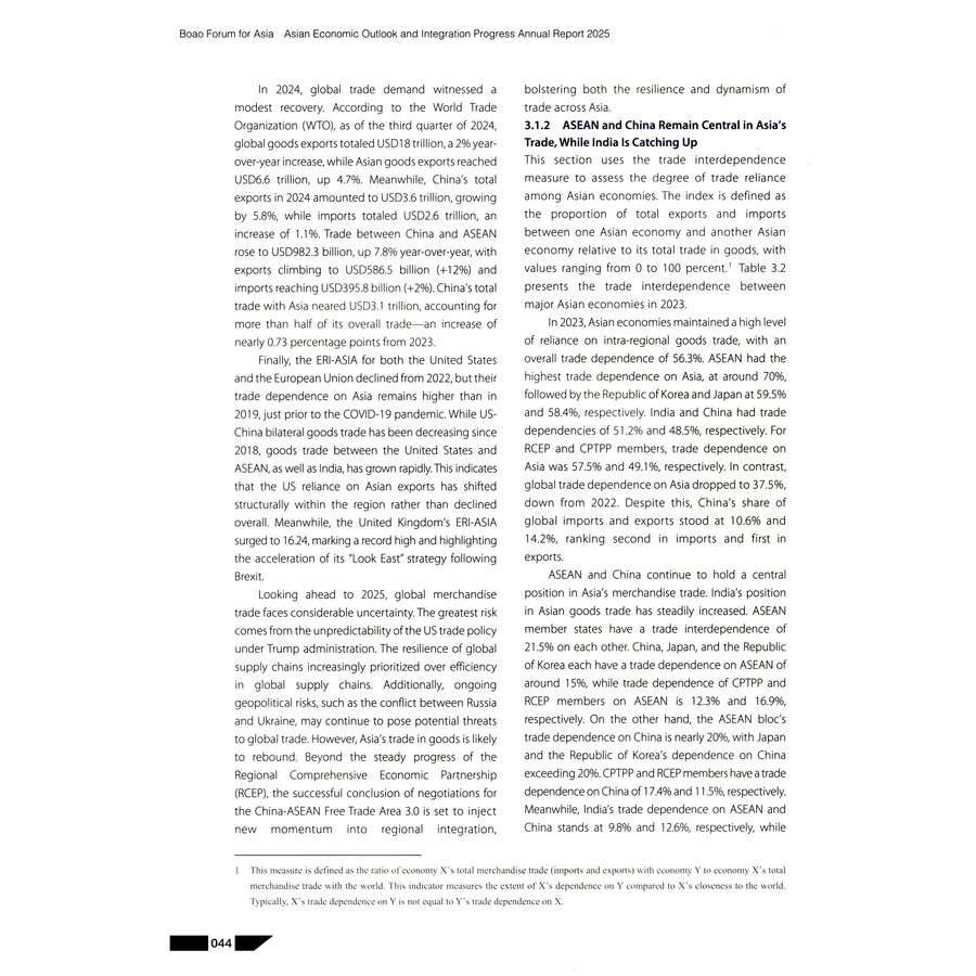 Sample pages of Boao Forum for Asia Asian Economic Outlook and Integration Progress Annual Report 2025 (ISBN:9787566326898)