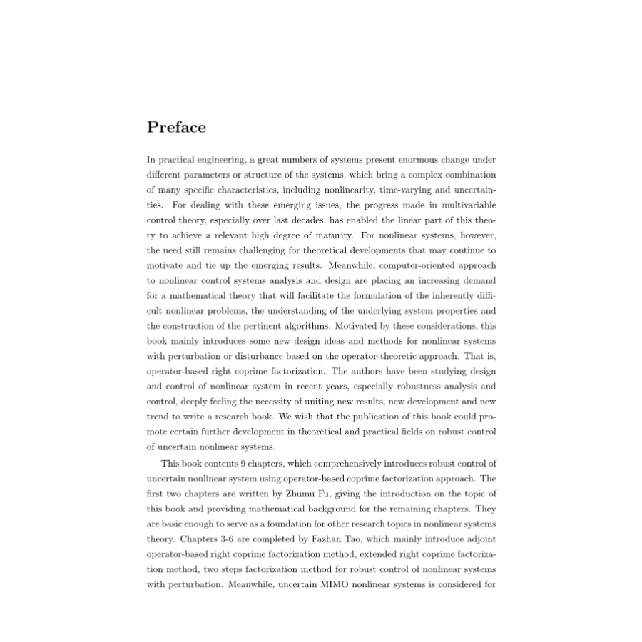 Sample pages of Operator-based Robust Control of Uncertain Nonlinear Systems (ISBN:9787030607515)