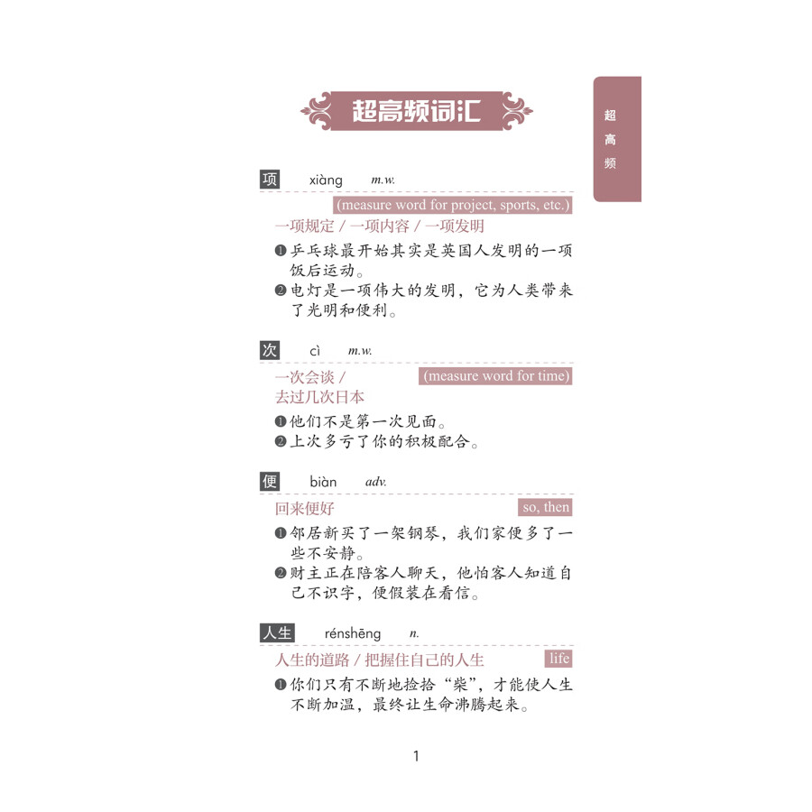 Sample pages of New HSK Vocabulary Graded by Frequency (Grade 5) (ISBN:9787513824842)