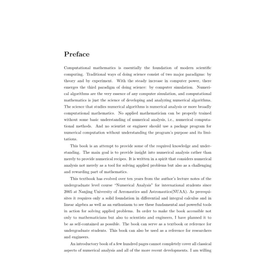 Sample pages of Introduction to Numerical Analysis (ISBN:9787030596239)