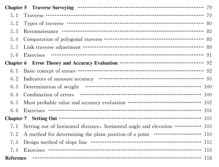 Table of contents: Engineering Surveying (ISBN:9787112264148)