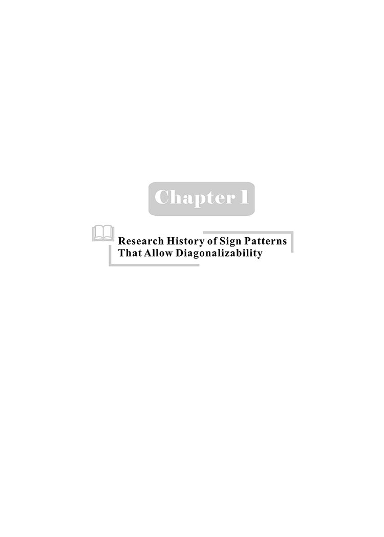 Sample pages of The Recent Research of Sign Pattern That Allows Diagonalizability (ISBN:9787569063226)