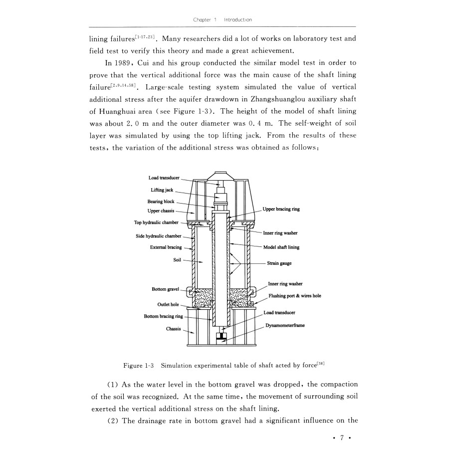 Sample pages of Failure Characteristics of Shaft Lining in Eastern Chinese Coal Mines and Ist Treatment through The Application of An Underground Continuous Impervious Curtain (ISBN:9787564637606)