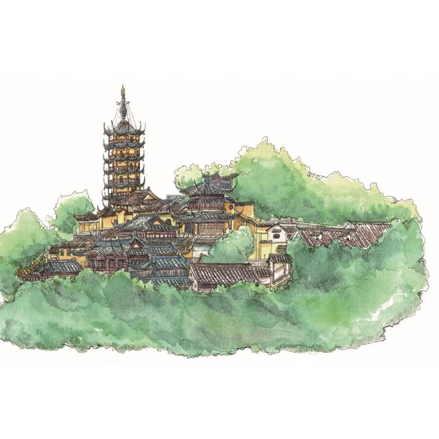 Sample pages of Hand-Drawn Classic Travel Landmarks: Ancient Chinese Temples (ISBN:9787514620689)