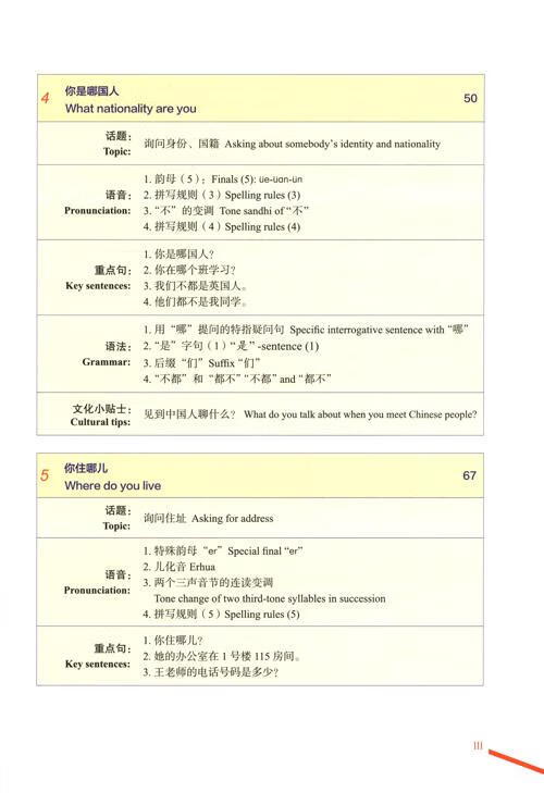 Table of contents: Elementary Chinese Comprehensive Course 1 (ISBN:9787561967225)