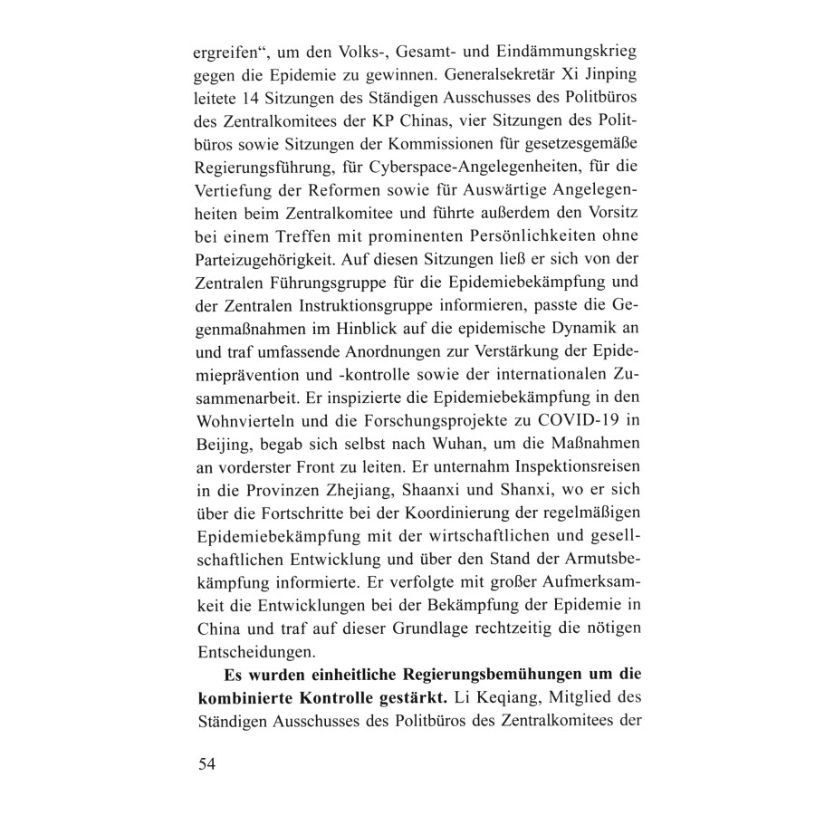 Sample pages of Chinas Aktionen zur Bek?mpfung der Covid-19-Epidemie (ISBN:9787119124575)