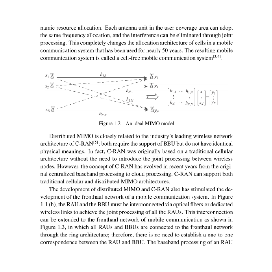 Sample pages of Distributed MIMO and Cell-Free Mobile Communication (ISBN:9787030664532)