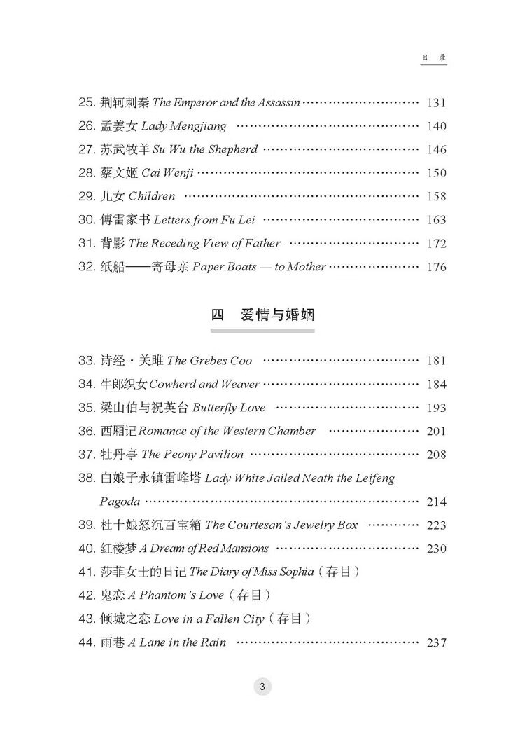 Table of contents: Eighty Chinese Literary Stories (ISBN:9787549639663)