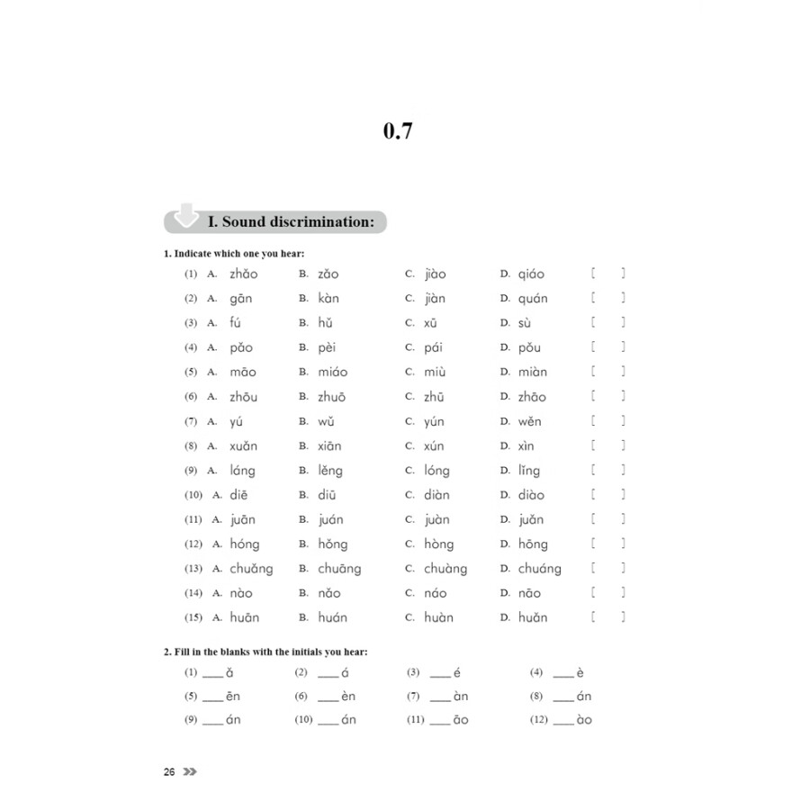 Sample pages of New Contemporary Chinese: Exercise Book 1 (ISBN:9787513822336)