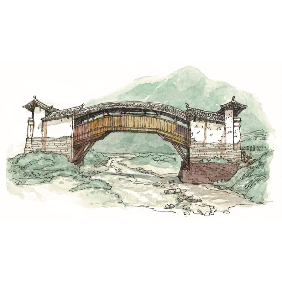 Sample pages of Hand-Drawn Classic Travel Landmarks: Ancient Chinese Bridges (ISBN:9787514620672)
