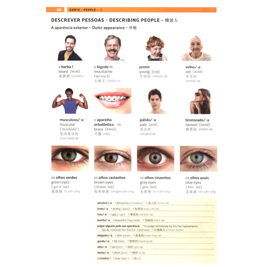 Sample pages of Visual Dictionary (Portuguese, English, Chinese) (ISBN:9787544650106)