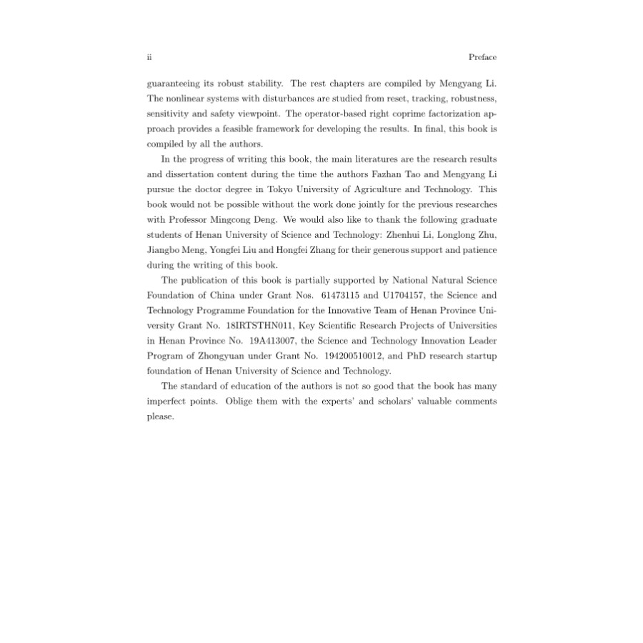 Sample pages of Operator-based Robust Control of Uncertain Nonlinear Systems (ISBN:9787030607515)
