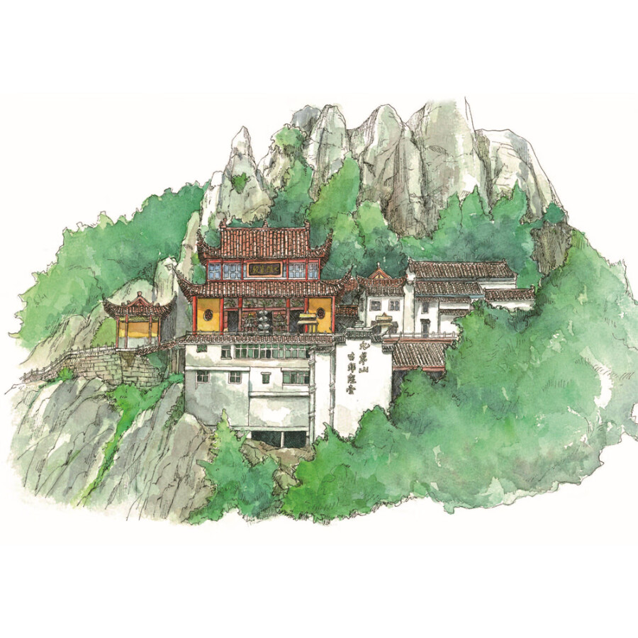 Sample pages of Hand-Drawn Classic Travel Landmarks: Ancient Chinese Temples (ISBN:9787514620689)