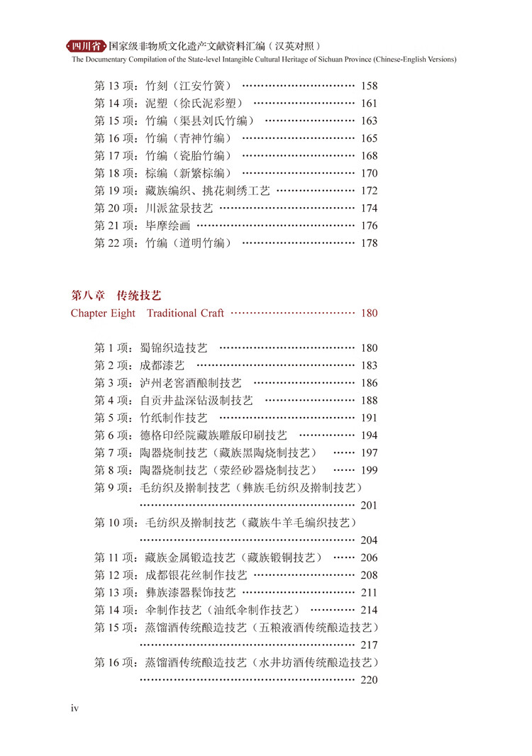 Table of contents: The Documentary Compilation of the State-Level Intangible Cultural Heritage of Sichuan Province (ISBN:9787569072686)