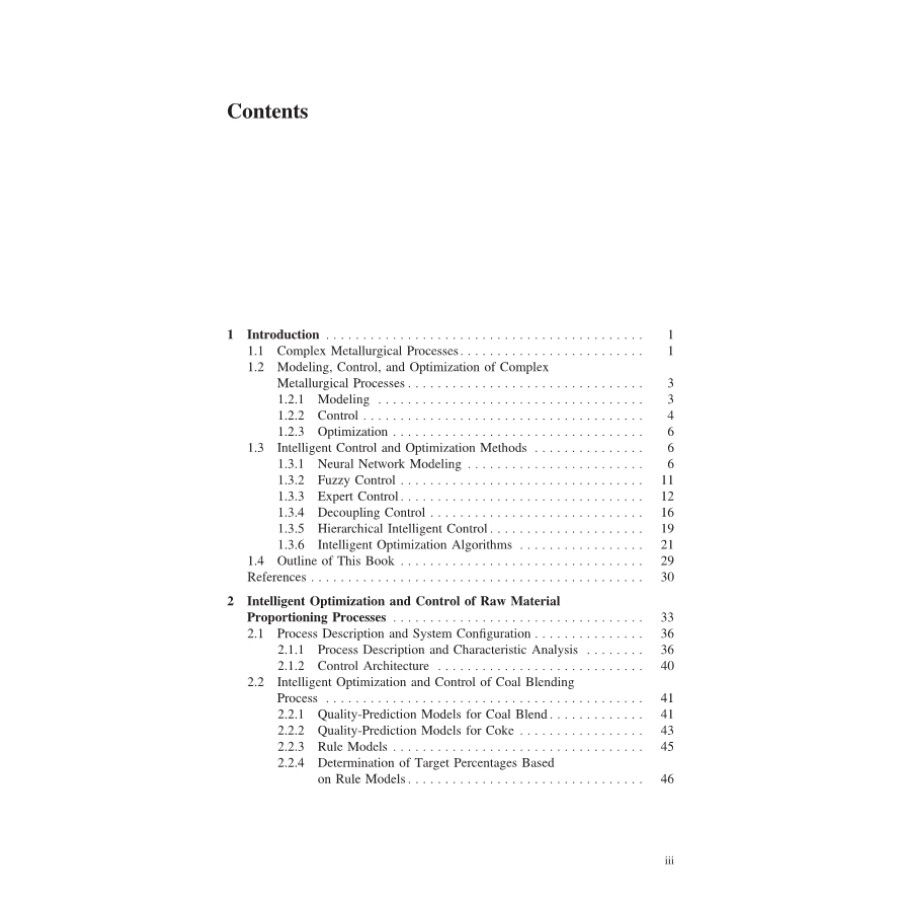 Sample pages of Intelligent Optimization and Control of Complex Metallurgical Processes (ISBN:9787030628855)