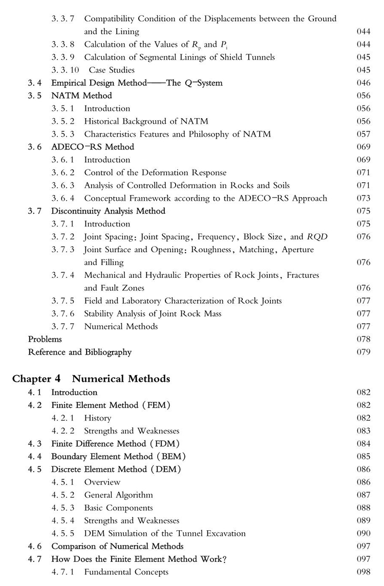 Table of contents: Underground Structures (ISBN:9787112266371)