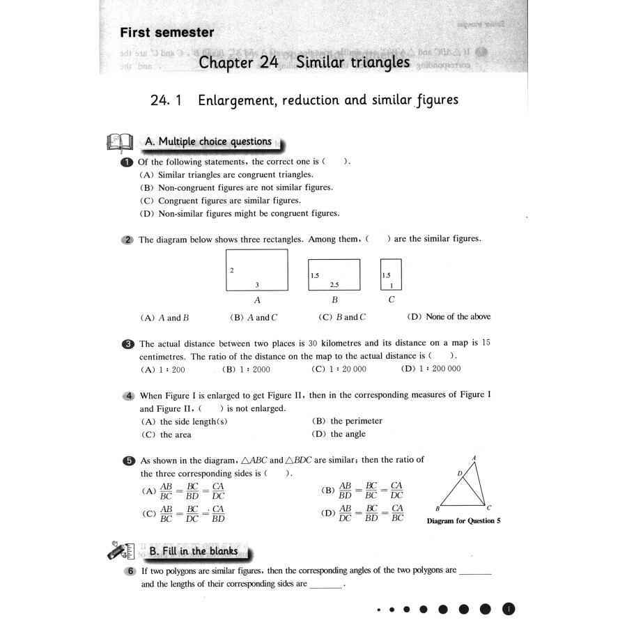 Sample pages of Shanghai Maths One Lesson One Exercise (2nd Edition) Grade 9 (ISBN:9787576006193)