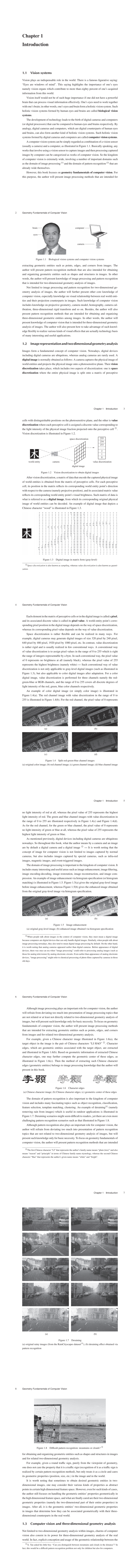Sample pages of Geometry Fundamentals of Computer Vision (ISBN:9787313320988)
