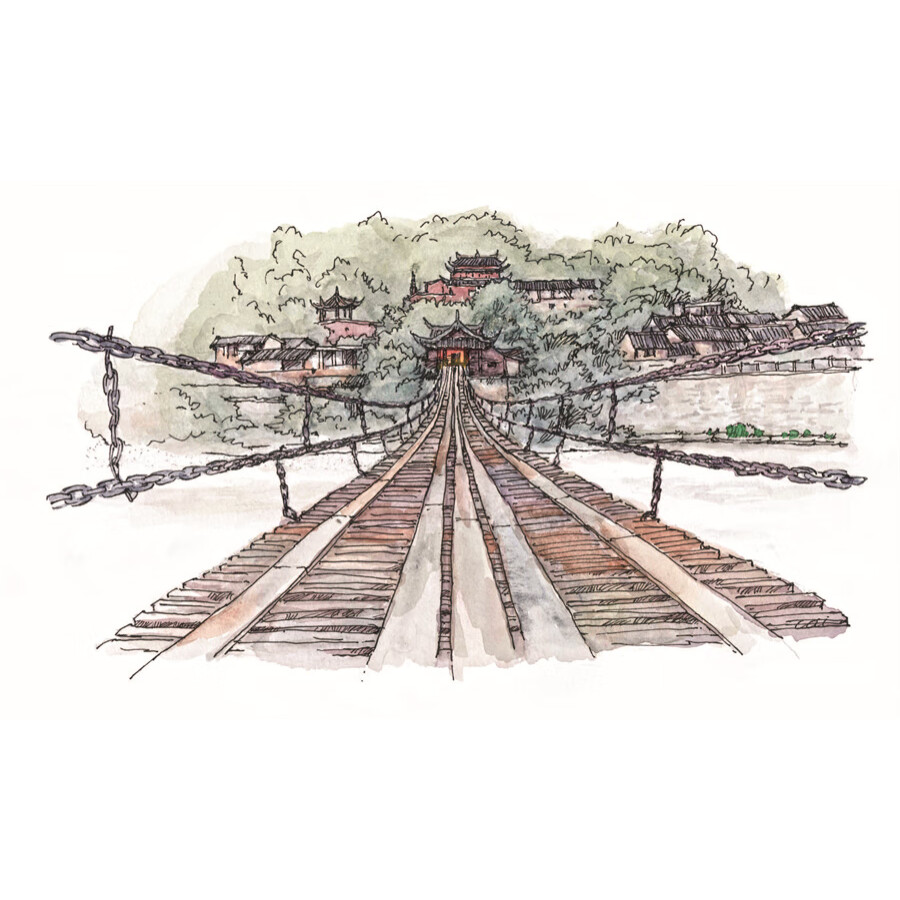 Sample pages of Hand-Drawn Classic Travel Landmarks: Ancient Chinese Bridges (ISBN:9787514620672)