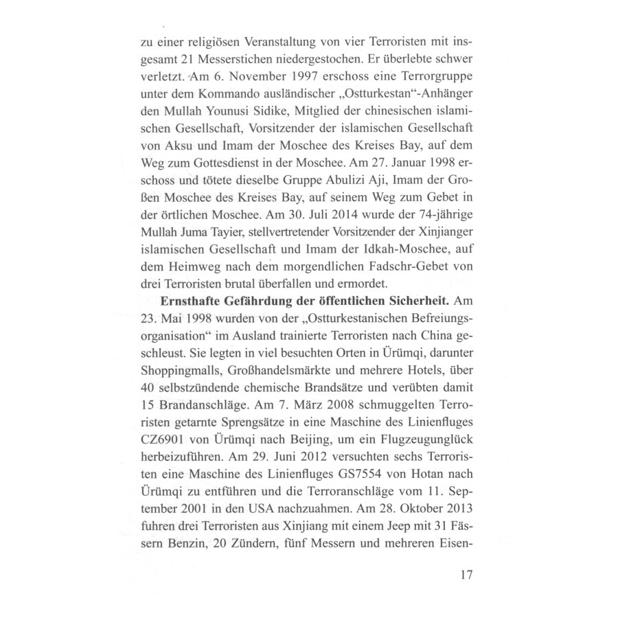 Sample pages of Die Terrorismusbekämpfung, die Entextremisierung und der Menschenrechtsschutz in Xinjiang (ISBN:9787119119496)