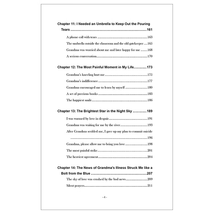 Table of contents: Selected Works of Contemporary Chinese Literature: She Raised Me Up (ISBN:9787508551548)