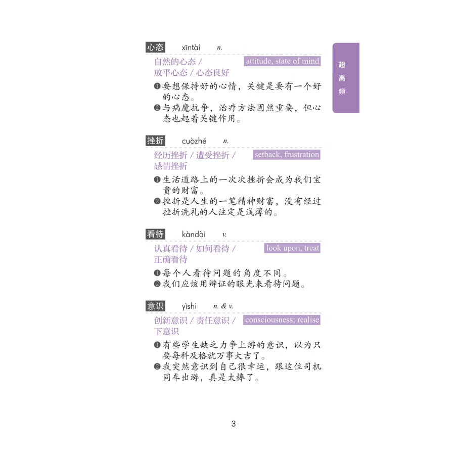 Sample pages of New HSK Vocabulary Graded by Frequency (Grade 6) (ISBN:9787513824835)