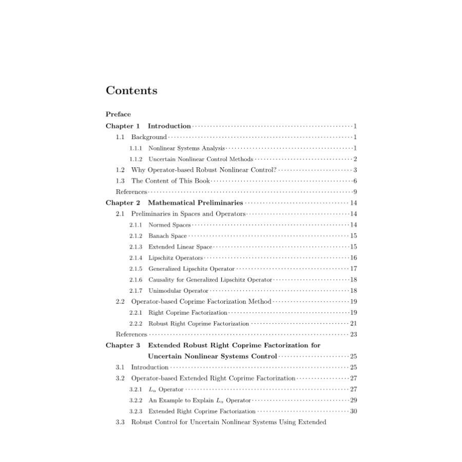 Sample pages of Operator-based Robust Control of Uncertain Nonlinear Systems (ISBN:9787030607515)