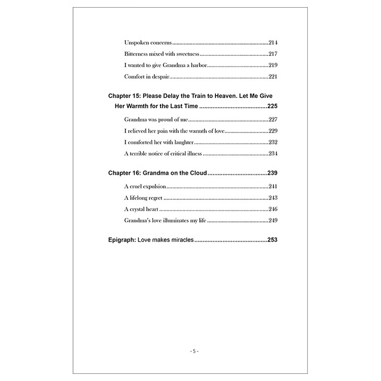 Table of contents: Selected Works of Contemporary Chinese Literature: She Raised Me Up (ISBN:9787508551548)