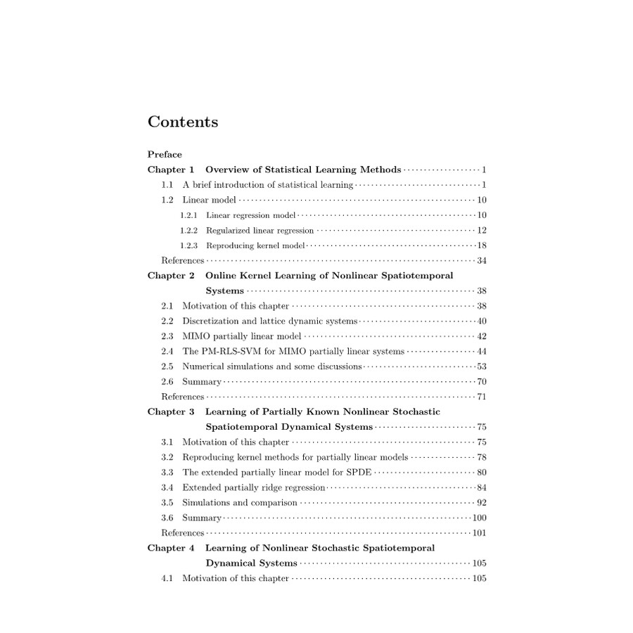 Sample pages of Modeling of Spatiotemporal Dynamical Systems Using Statistical Learning Approach (ISBN:9787030634658)