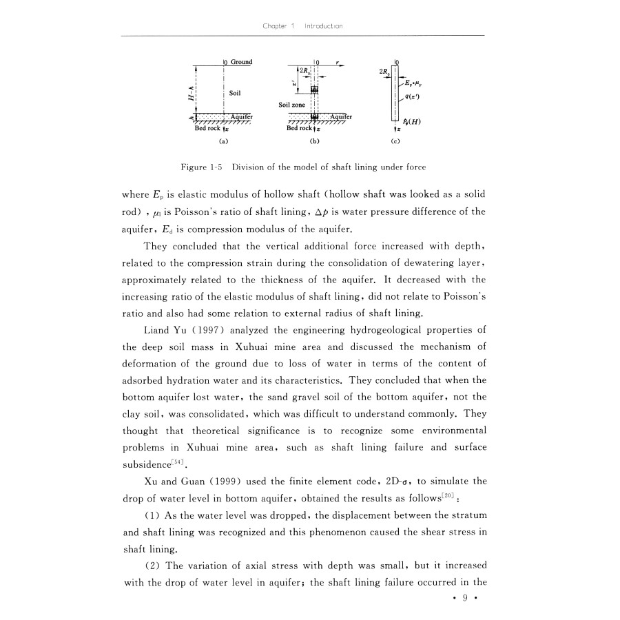 Sample pages of Failure Characteristics of Shaft Lining in Eastern Chinese Coal Mines and Ist Treatment through The Application of An Underground Continuous Impervious Curtain (ISBN:9787564637606)