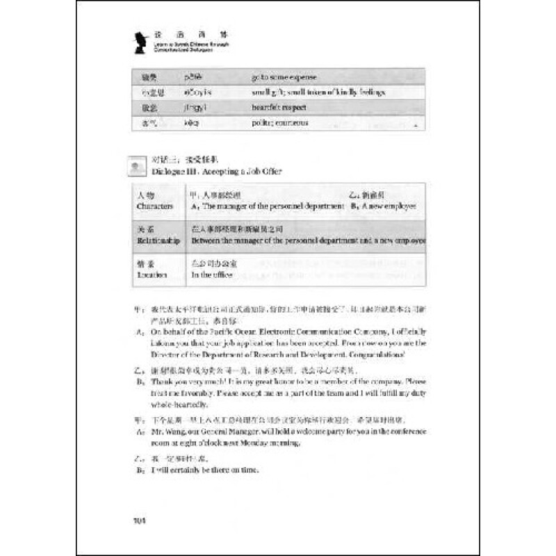 Sample pages of Learn to Speak Chinese through Contextualized Dialogues (with audio) (ISBN:9787100054072)