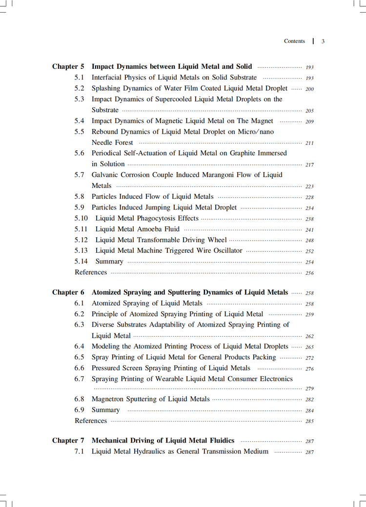 Table of contents: Fluid Physics of Liquid Metals (ISBN:9787547869802)