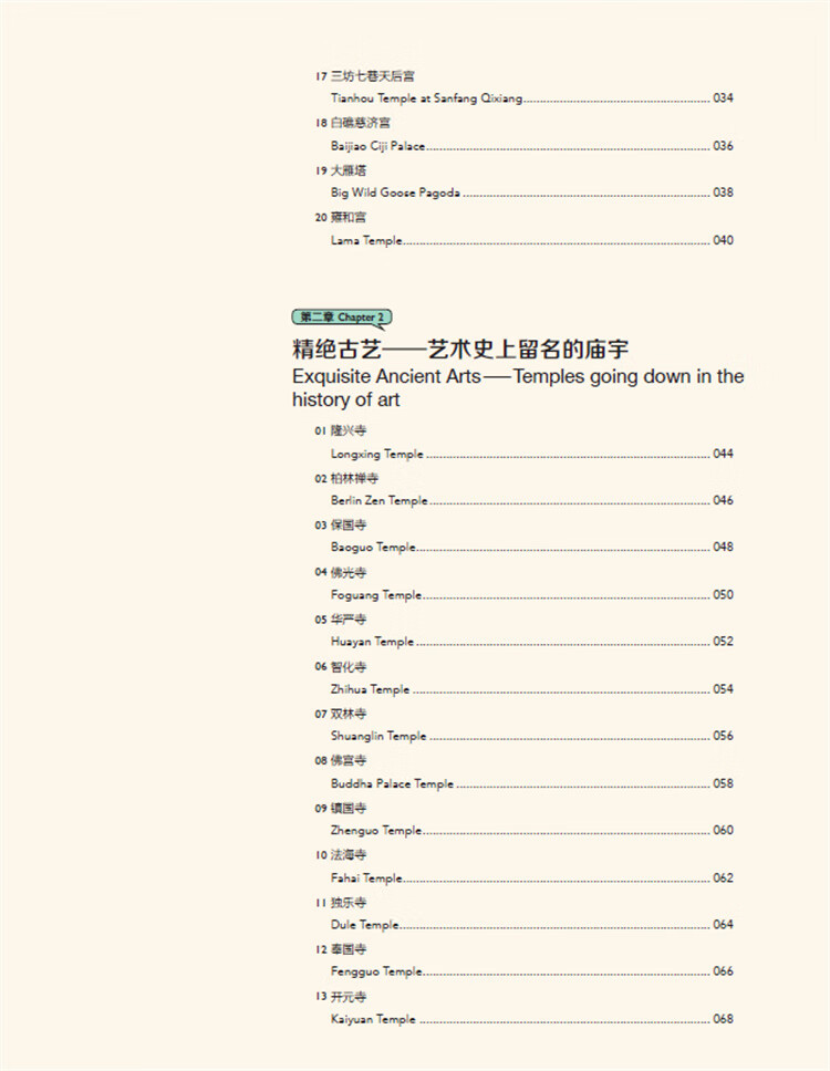 Table of contents: Hand-Drawn Classic Travel Landmarks: Ancient Chinese Temples (ISBN:9787514620689)