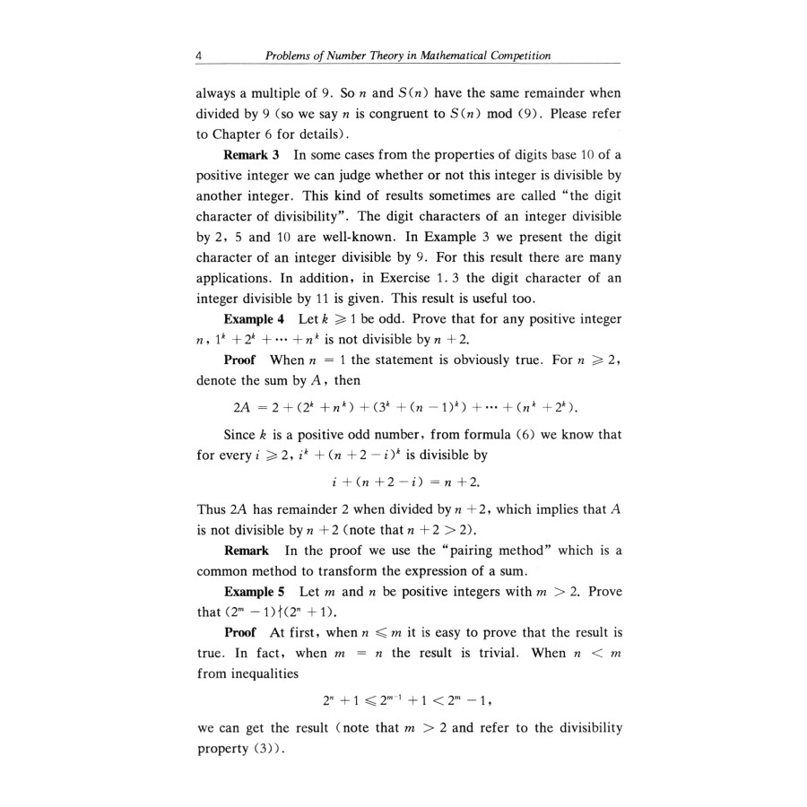 Sample pages of Problems of Number Theory in Mathematical Olympiad and Competitions (ISBN:9787519296117)