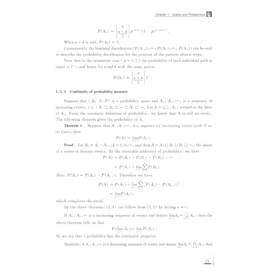 Sample pages of Probability Theory: An Elementary Course (ISBN:9787308198790)
