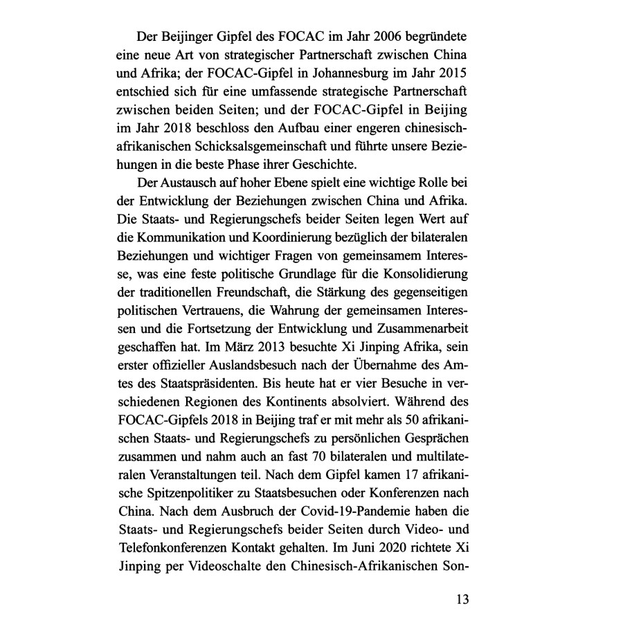 Sample pages of China und Afrika in der neuen Ara: Eine Partnerschaft auf Augenhohe (ISBN:9787119129617)